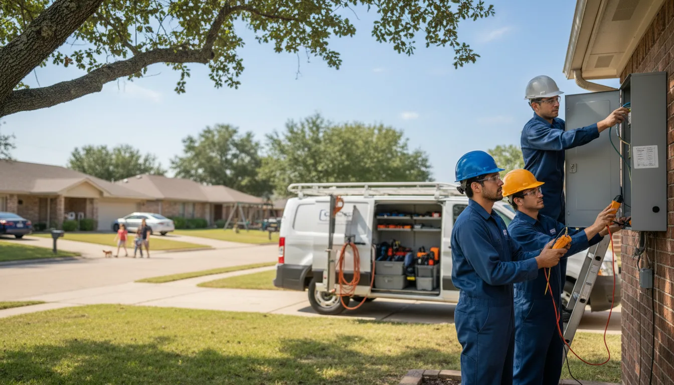 Certified electrician providing emergency electrical services in Fredericksburg, TX